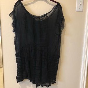 Free People Oversized Sheer Lace Tunic